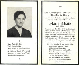 Maria Schatz geb. Schöpf