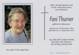 Fani Thurner geb. Labanowicz