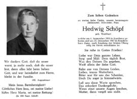 Hedwig Schöpf geb. Waldhart
