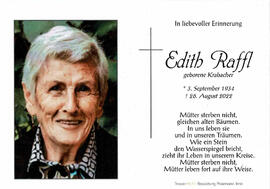 Edith Raffl geb. Krabacher Innenseite