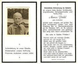 Anna Pohl geb. Krabacher