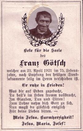 Götsch Franz, +1921