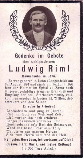Riml Ludwig, +1926