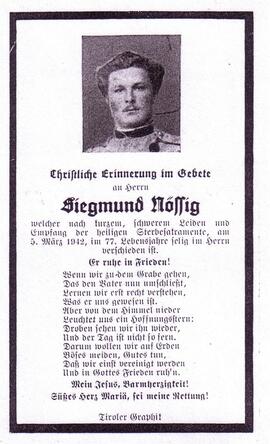 Nössig Sigmund, +1942
