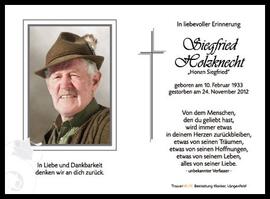 Holzknecht Siegfried, +2012