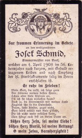 Schmid Josef, +1908