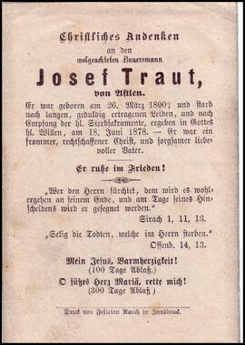 Traut Josef, +1878