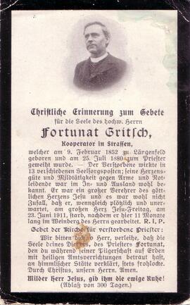 Gritsch Fortunat, Pfarrer, +1911