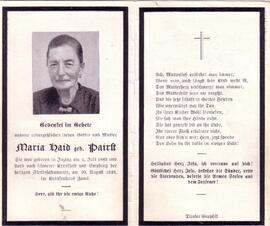 Haid Maria, geb. Pairst, +1949