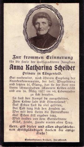 Scheiber Anna Katharina, +1927