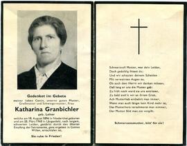 Granbichler Katharina, geb. Leiter, +1968