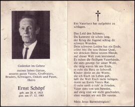 Schöpf Ernst, +1985