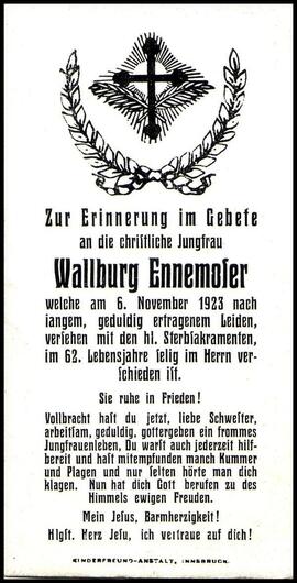 Ennemoser Walburg, +1923