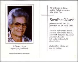 Götsch Karoline, geb. Putz, +1992