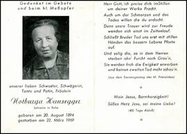Hausegger Notburga, +1969