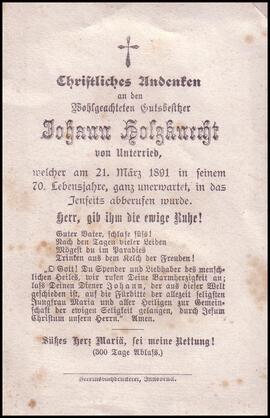 Holzknecht Johann, +1891
