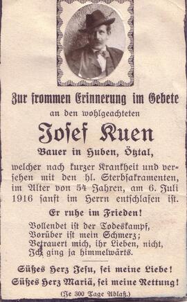 Kuen Josef, +1916
