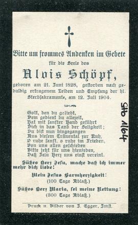 Schöpf Alois, +1904