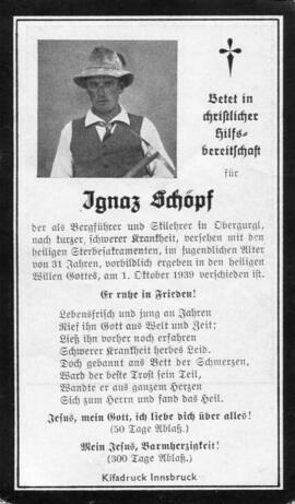 Schöpf Ignaz, +1939