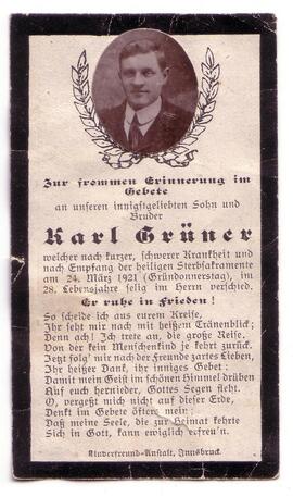 Grüner Karl, +1921