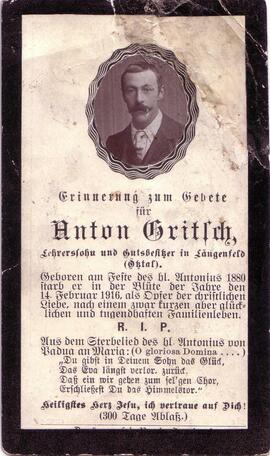Gritsch Anton, +1916