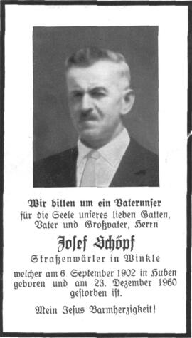 Schöpf Josef, +1960
