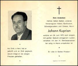 Kuprian Johann, +1972