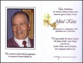Klotz Alfred, im Brand, +2006