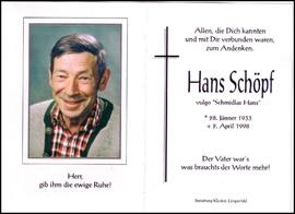 Schöpf Hans, +1998