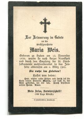 Weis Maria, +1902