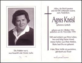 Kneisl Agnes, geb. Gritsch, +1995