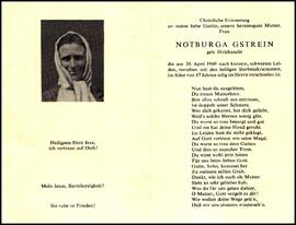 Gstrein Notburga, geb. Holzknecht, +1969