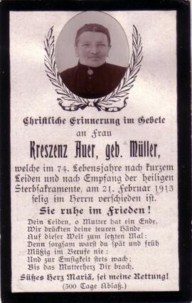Auer Kreszenz, geb. Müller