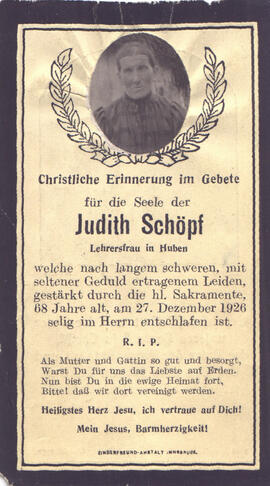 Schöpf Judith, +1926