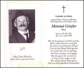Grießer Meinrad, +1986