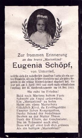 Schöpf Eugenia, +1913