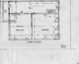 Planzeichnung vom Blockhaus im Ötztaler Heimatmuseum
