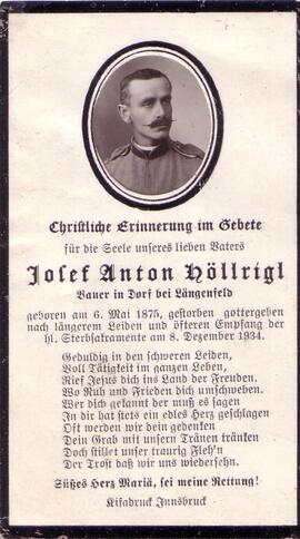 Höllrigl Josef Anton, +1934