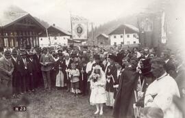Prozession in Gries anlässlich Primiz Pater Lorenz