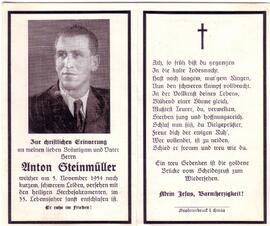 Steinmüller Anton, +1954