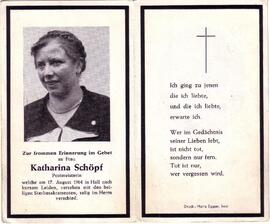 Schöpf Katharina,  Postmeisterin, +1964