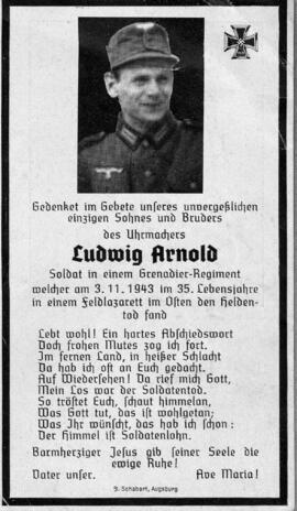 Arnold Ludwig, 2. Weltkrieg, +1943