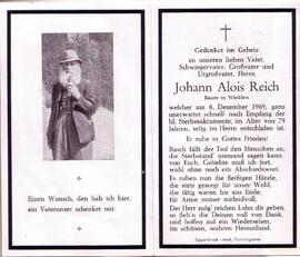 Reich Johann Alois, +1969
