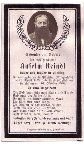Reindl Anselm, +1926