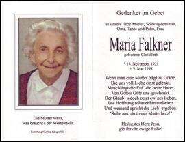 Falkner Maria, geb. Christleth, +1998