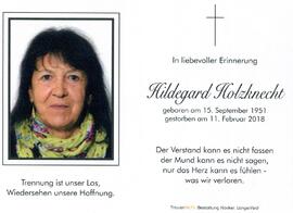 Holzknecht Hildegard, Huben, +2018