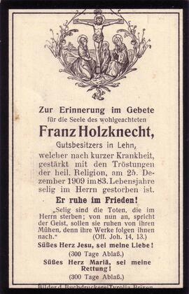 Holzknecht Franz, +1909