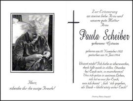 Scheiber Paula, geb. Gstrein, +1994