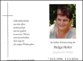 Hofer Helga, Passeier, +2016
