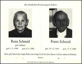 Schmid Franz und Rosa, geb. Falkner